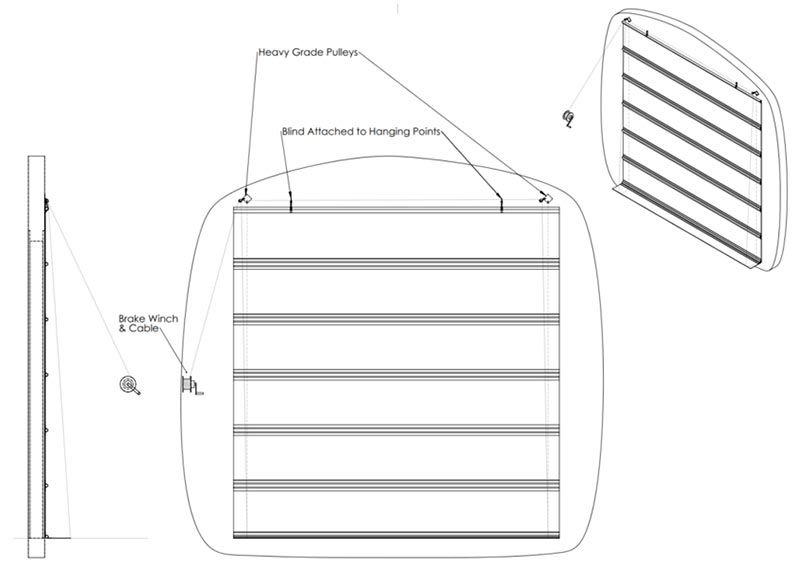 Retractable Ventilation Control Blind