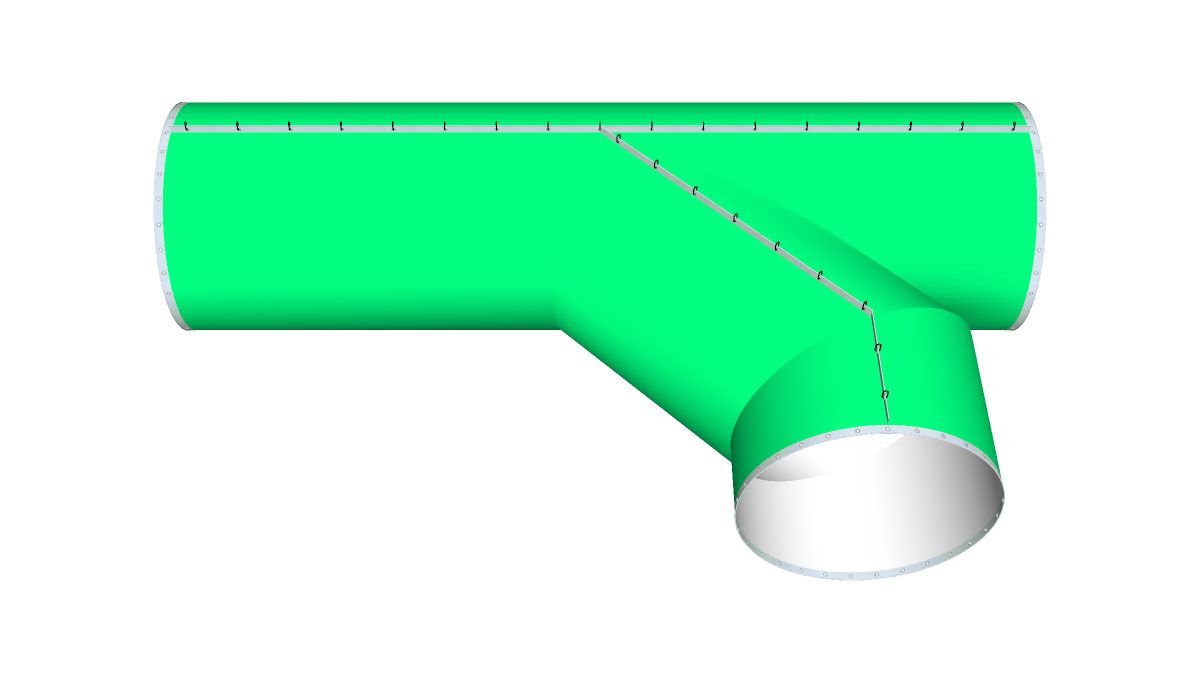 Mega-Dukt™ Radius Branch Piece